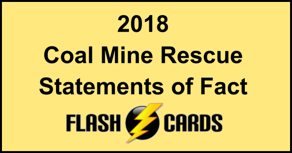 2018 Coal Statements of Fact Flash Cards Game